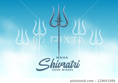maha shivratri festival background with lord shiva trishul maha shivratri festival background with lord shiva trishul 129641999