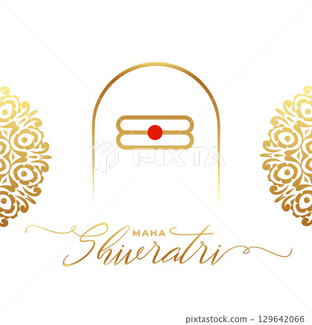 elegant maha shivratri wishes card with golden shiv lingam elegant maha shivratri wishes card with golden shiv lingam 129642066