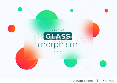 geometric glassmorphism wallpaper with reflection effect on frosted 129642209