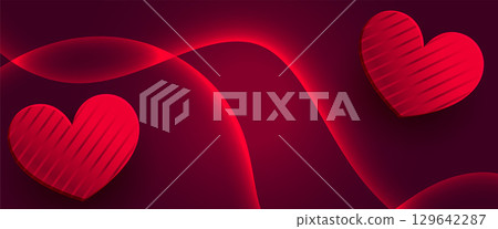 love heart and affection themed banner for valentines day love heart and affection themed banner for valentines day 129642287