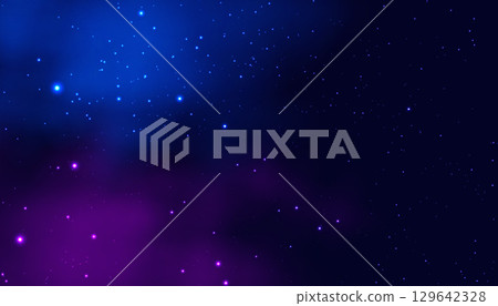 explore the universe with night sky banner for astronomy 129642328