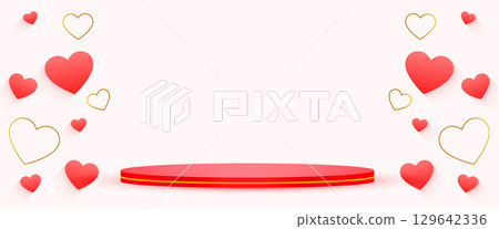 3d podium platform banner for valentines day saint feast 3d podium platform banner for valentines day saint feast 129642336