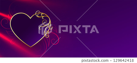 valentines day romantic media post banner with text space 129642418