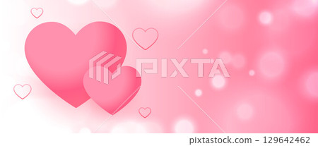 valentines day love and romance wishes banner with love hearts valentines day love and romance wishes banner with love hearts 129642462