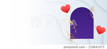 send a romantic message on valentines day beautiful banner 129642473