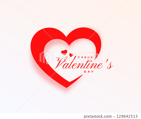 happy valentine's day lovely greeting card 129642513