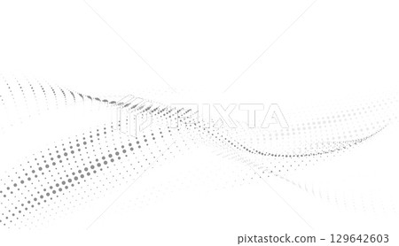 wavy style abstract dotted particle banner for your presentation 129642603