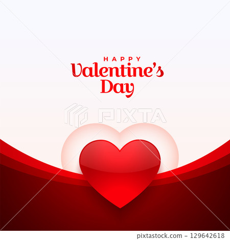 paper style valentines day greeting card with cute red heart paper style valentines day greeting card with cute red heart 129642618