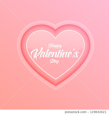 flat style valentines day cute heart background design flat style valentines day cute heart background design 129642621