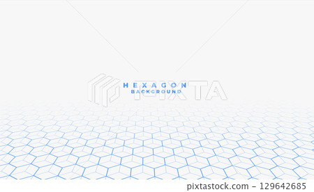 3d style blue hexagon shape pattern perspective background design 3d style blue hexagon shape pattern perspective background design 129642685
