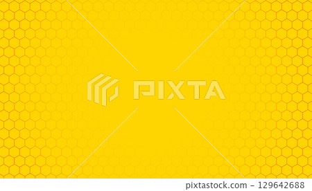 abstract geometric hexagonal structure yellow background with empty space abstract geometric hexagonal structure yellow background with empty space 129642688