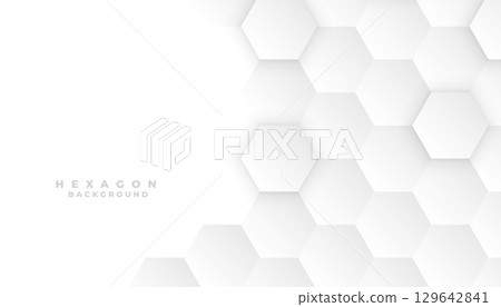 3d style modern hexagonal pattern white background for business backdrop 3d style modern hexagonal pattern white background for business backdrop 129642841