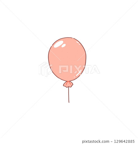 Pink balloon, illustration, material, decoration, no background 129642885