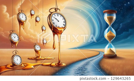 An hourglass that distorts the time axis 129643265