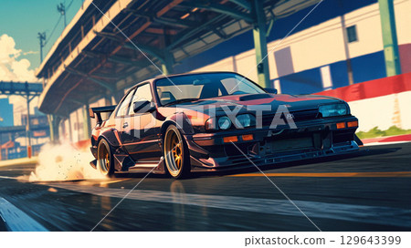 A speedy sports car 129643399