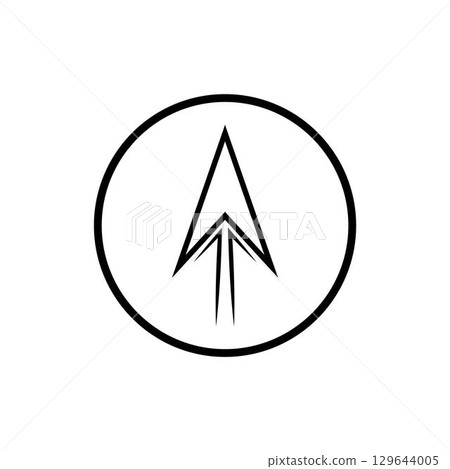 Spear logo vector design template Spear logo vector design template 129644005