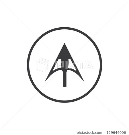 Spear logo vector design template Spear logo vector design template 129644006