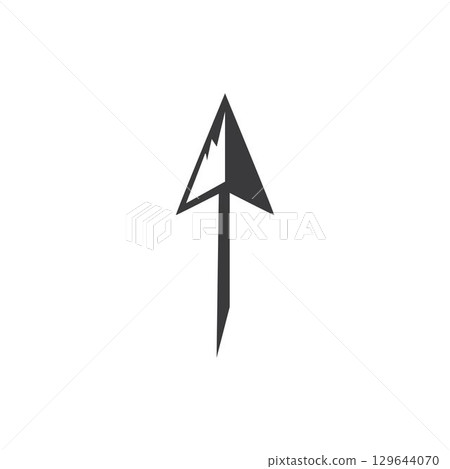 Spear logo vector design template 129644070