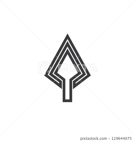 Spear logo vector design template 129644075