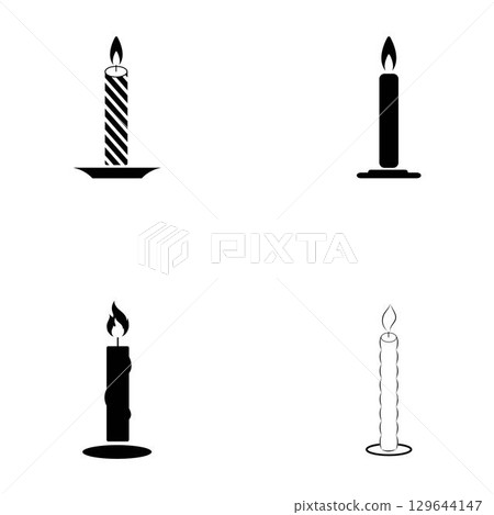 Candle Vectors Illustrations icon background Candle Vectors Illustrations icon background 129644147