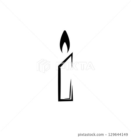 Candle Vectors Illustrations icon background 129644149