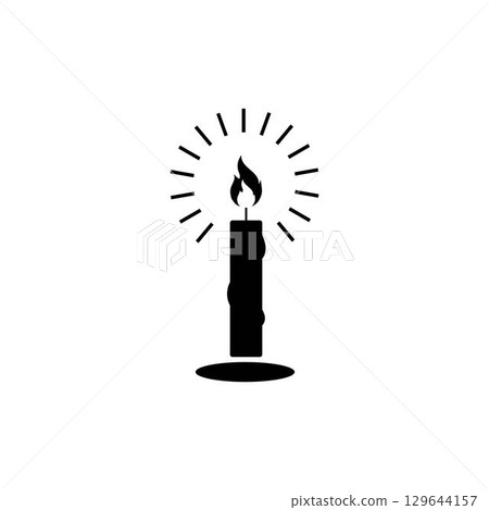 Candle Vectors Illustrations icon background 129644157