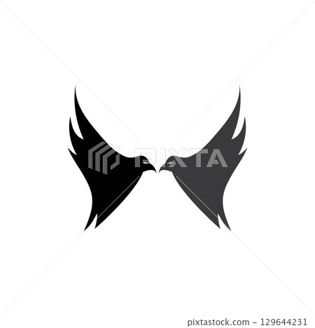 Falcon Eagle Logo Template vector illustration design 129644231