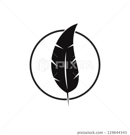 Feather logo vector template 129644343