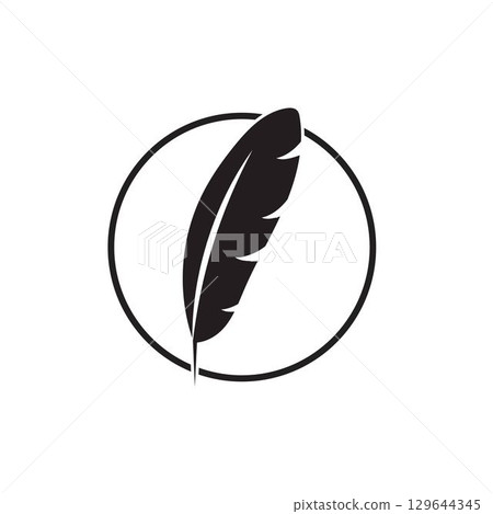 Feather logo vector template Feather logo vector template 129644345