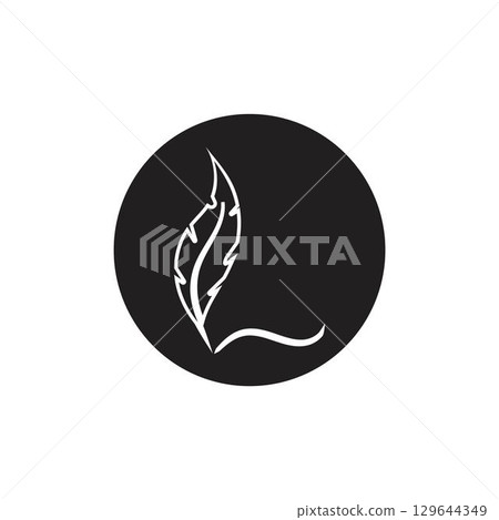 Feather logo vector template 129644349