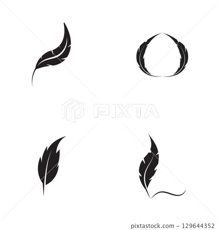 Feather logo vector template Feather logo vector template 129644352