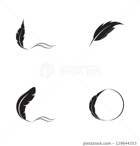 Feather logo vector template Feather logo vector template 129644353