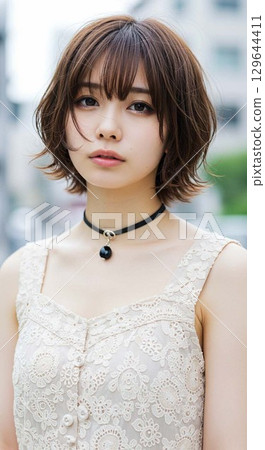 Young lady's portrait Young lady's portrait 129644411