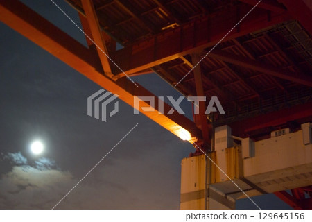 Moon over Nanko Bridge 129645156