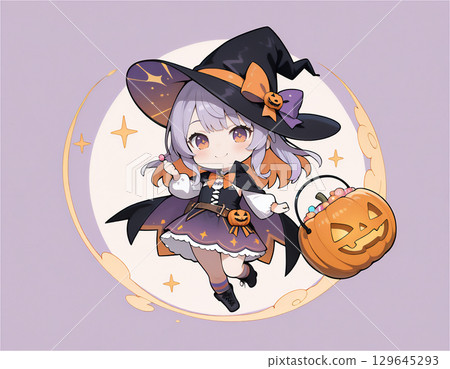 服裝萬聖節的女孩 129645293