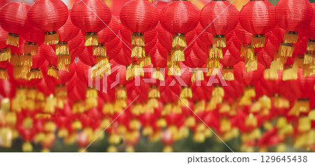 Lanterns in Chinese new year day festival. 129645438