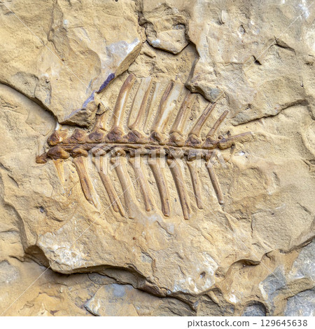 Fossil bone AI generated image 129645638