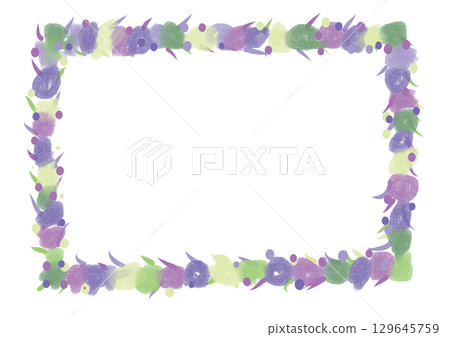 春天新鮮的綠葉框架插畫素材 129645759
