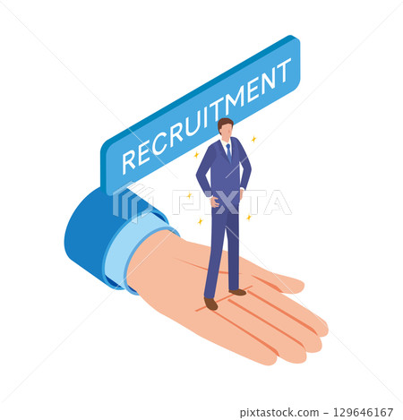 Image illustration of recruiting talented people 129646167