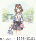 來上野動物園看熊貓的女孩 129646181