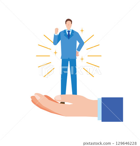 Image illustration of recruiting talented people 129646228