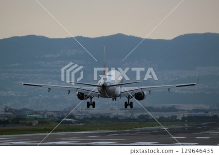 Itami Airport, Osaka International Airport, Senri River bank, landing Itami Airport, Osaka International Airport, Senri River bank, landing 129646435