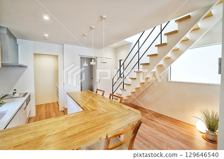 Fashionable kitchen 129646540