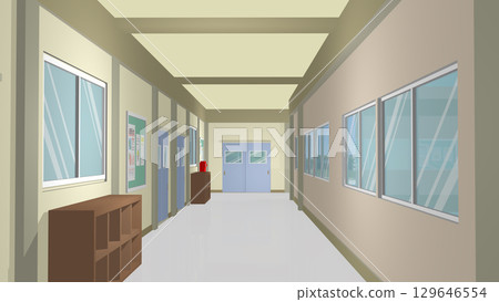 Illustrations (videos available) perfect for animations of school corridors and staircases Illustrations (videos available) perfect for animations of school corridors and staircases 129646554