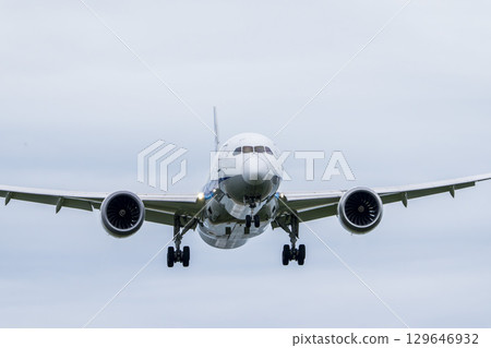 Summer Sendai Airport, landing plane, Natori City, Miyagi Prefecture Summer Sendai Airport, landing plane, Natori City, Miyagi Prefecture 129646932