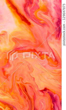 Smooth Flowing Abstract Fluid Art in Warm Organic Color Palette Smooth Flowing Abstract Fluid Art in Warm Organic Color Palette 129647073