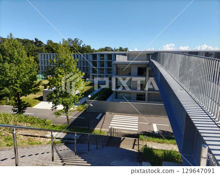 Ritsumeikan University APU campus and landscape painting 129647091