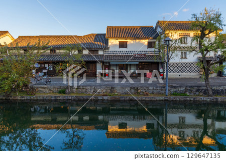 Kurashiki Bikan Historical Quarter, Kurashiki City, Okayama Prefecture in winter 129647135