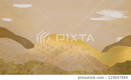 Luxurious Japanese pattern, background material with Japanese-style image Luxurious Japanese pattern, background material with Japanese-style image 129647884