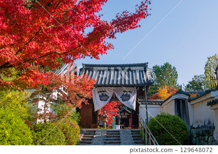 Japanese couple in kimono at Kenninji temple with autumn leaf, Kyoto Japanese couple in kimono at Kenninji temple with autumn leaf, Kyoto 129648072